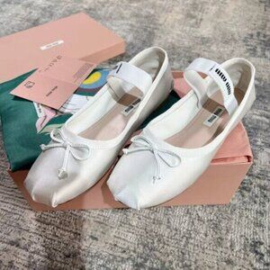 Miu Miu Satin Ballet Flats Harrods LU